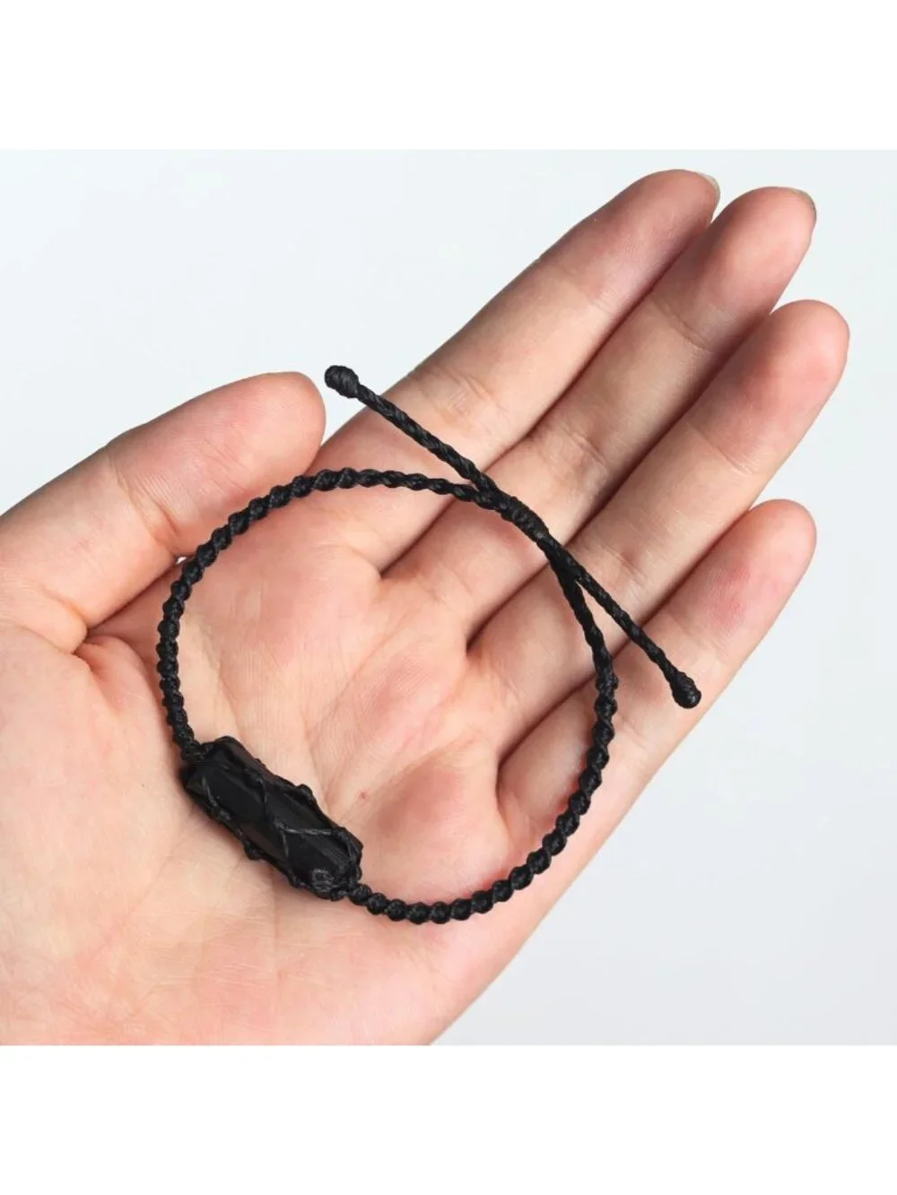 Raw Black Tourmaline Bracelet for Men & Women - Natural Healing Jewelry for